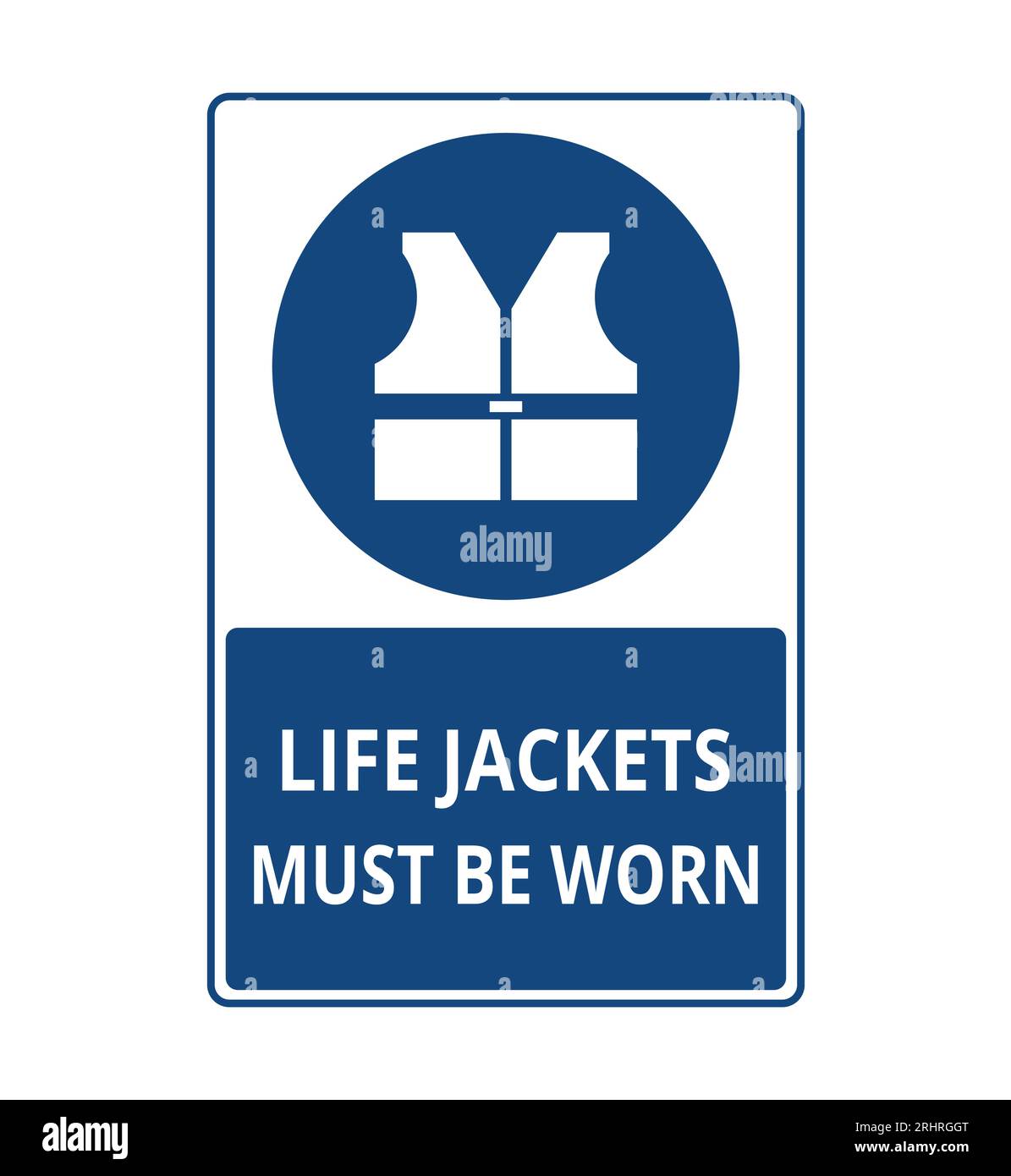 Life Jackets must be Worn sign Stock Vector