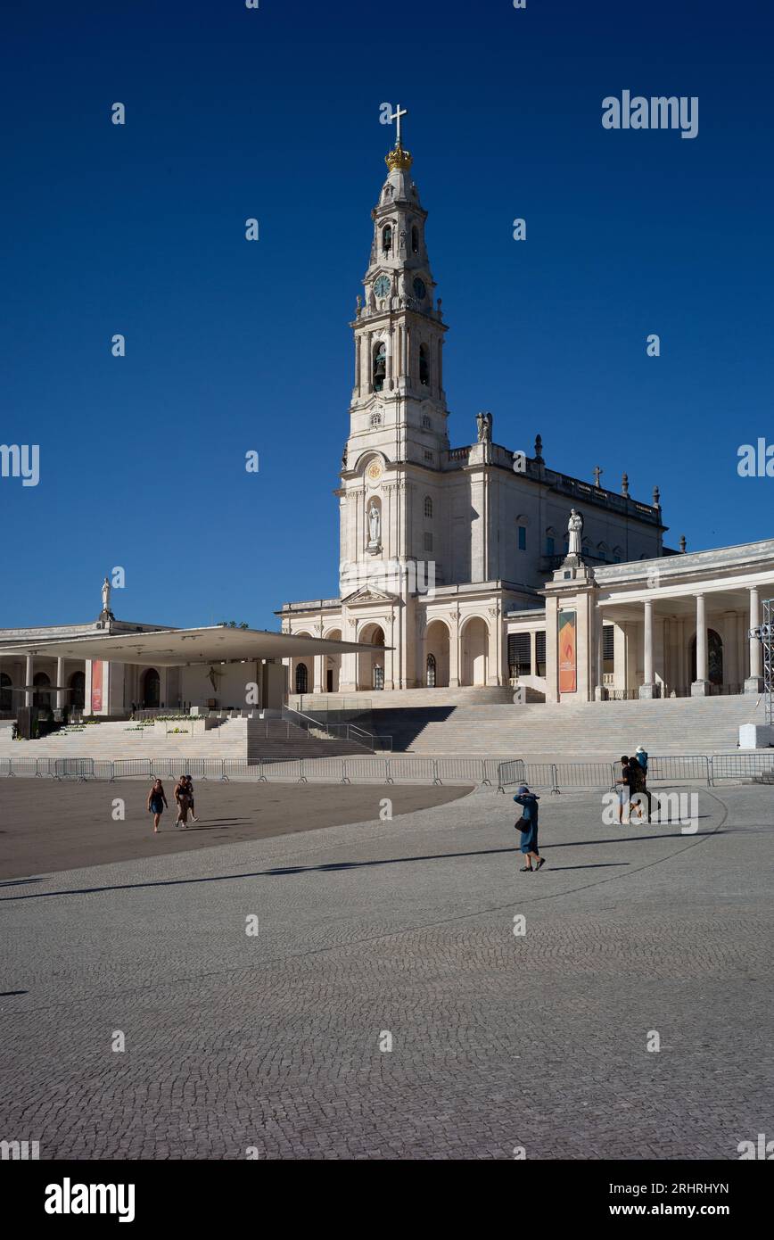 FATIMA LISBON 2023/08/18, The Sanctuary of Our Lady of the Rosary of Fatima is one of the most important Marian sanctuaries. In 1917 the three little Stock Photo