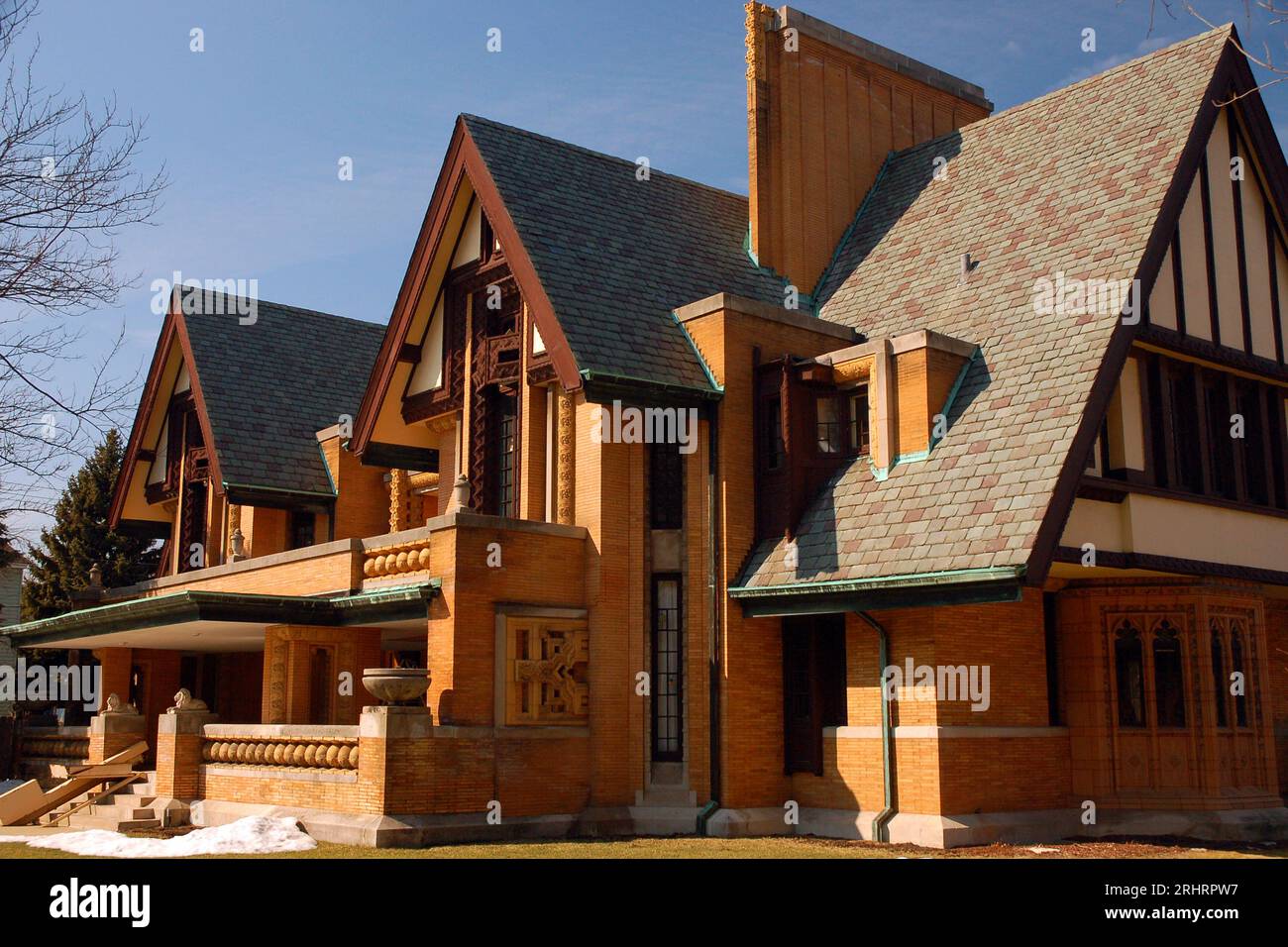 The Dugal House in Oak Park, Illinois was designed by Frank Lloyd Wright Stock Photo