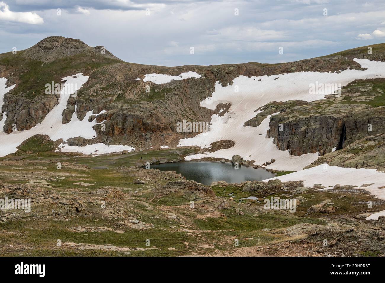 Beautiful mountain view with a clear, blue lake. Beautiful blue sky ...