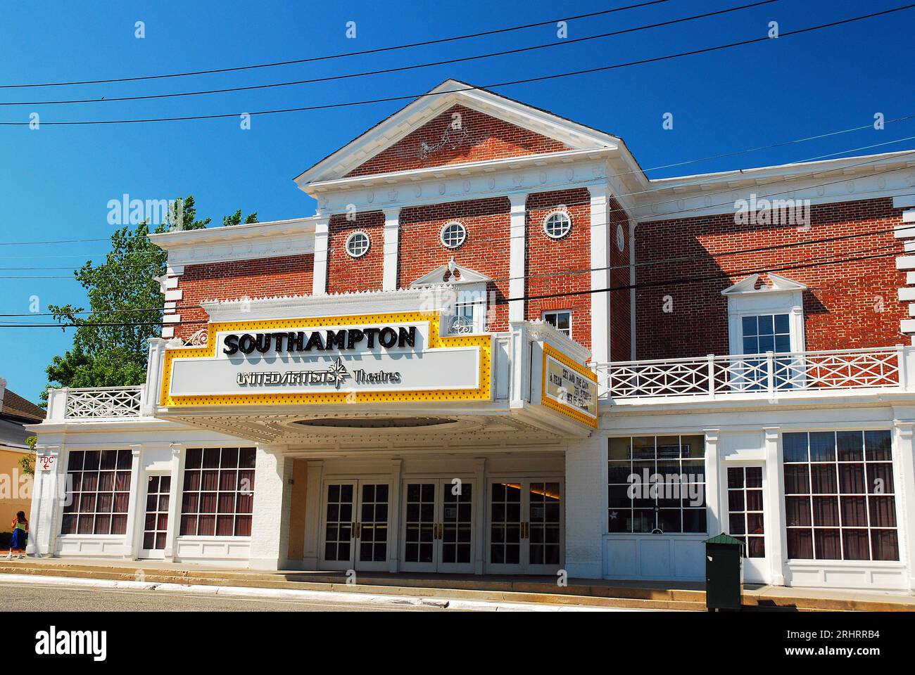 The Southampton movie theater remains in its historic building and continues to show first run films and cinema Stock Photo