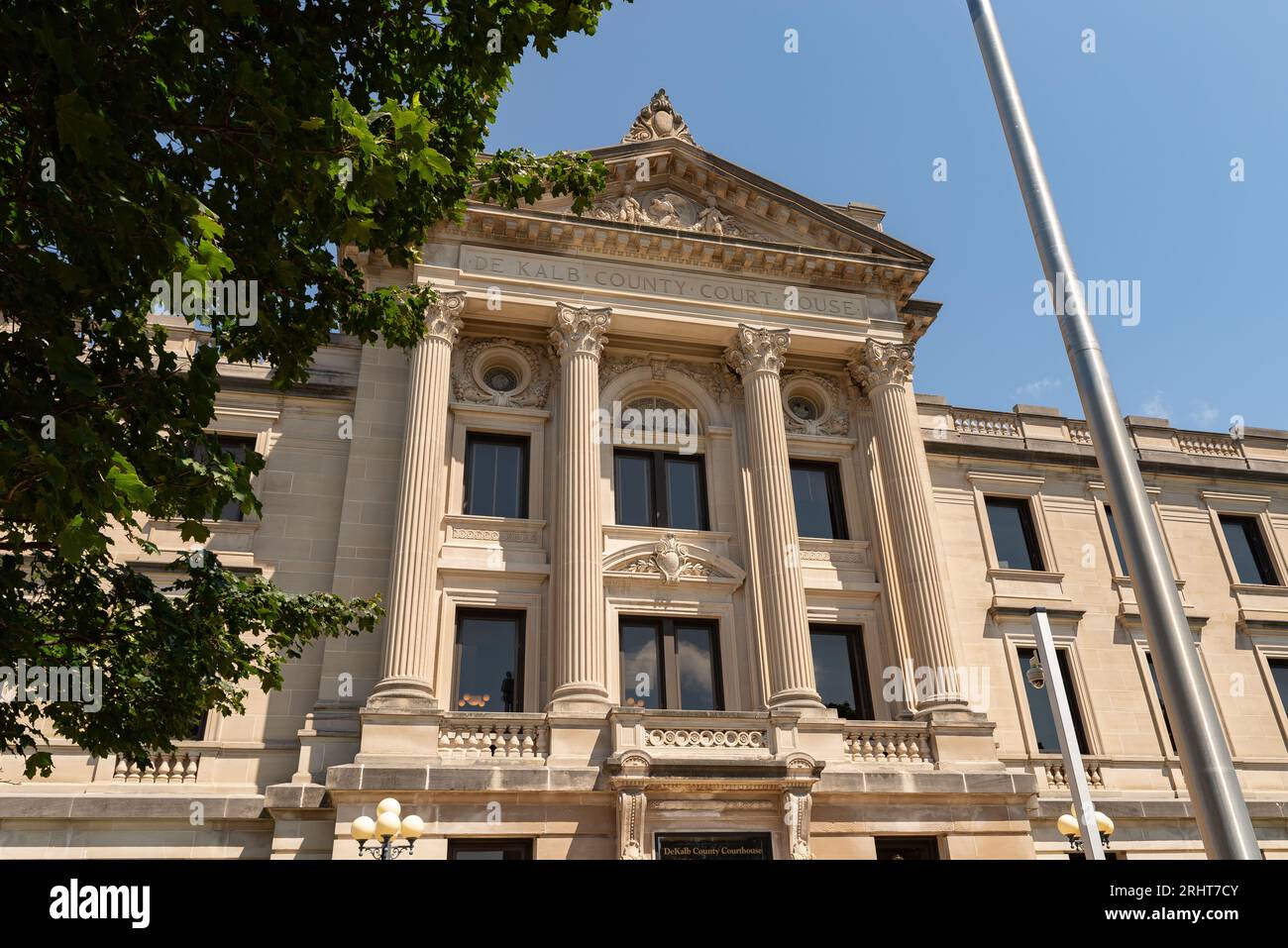 Exterior of the DeKalb County Courthouse in Sycamore, Illinois, USA