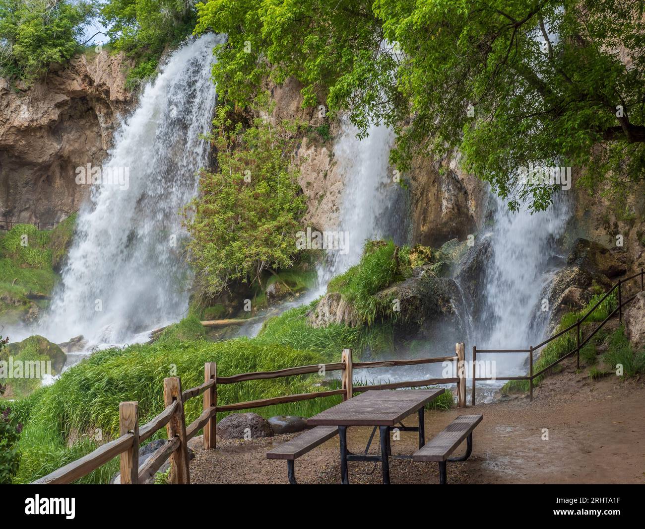 The falls, Rifle Falls State Park, Rifle, Colorado. Stock Photo