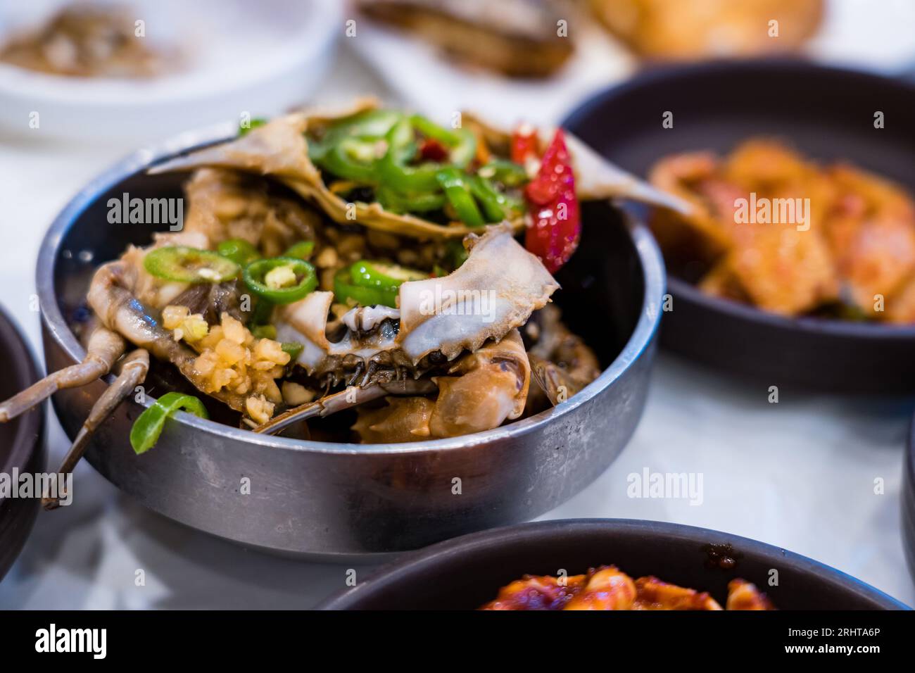 Soy sauce sea crab dishes, dried fish Korean food, seafood, Korean side