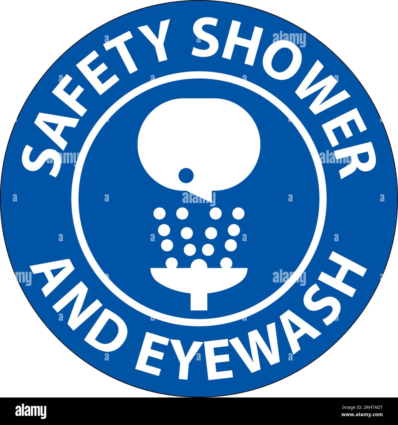 Floor Sign Safety Shower And Eyewash Stock Vector Image & Art Alamy