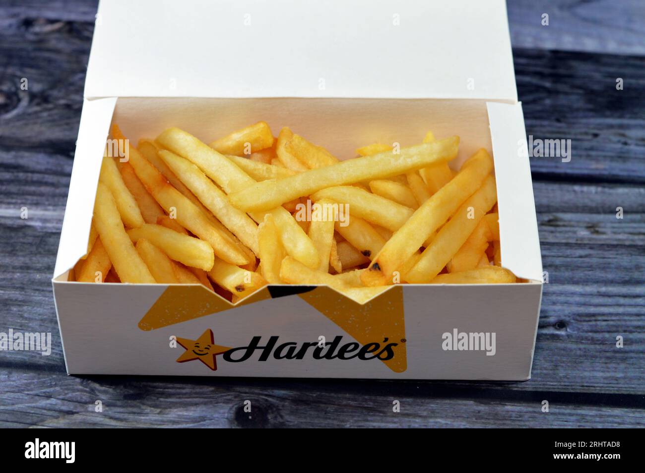 Cairo, Egypt, July 29 2023 Food delivery package of French fries