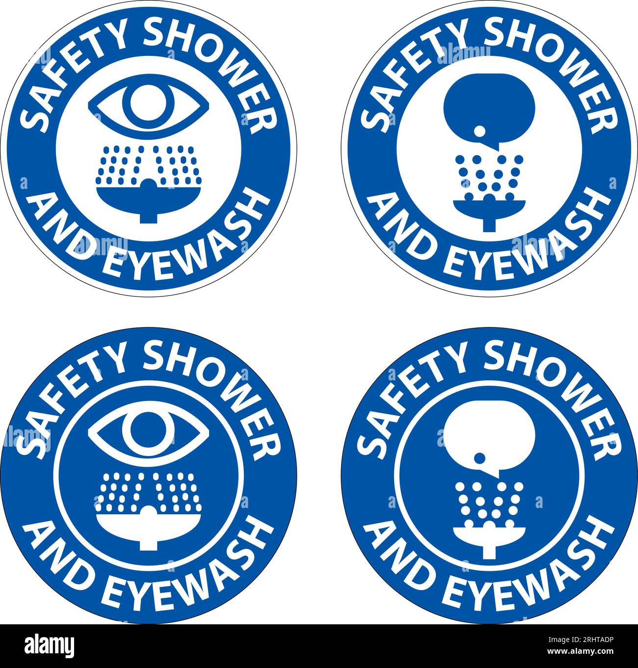 Floor Sign Safety Shower And Eyewash Stock Vector Image & Art Alamy