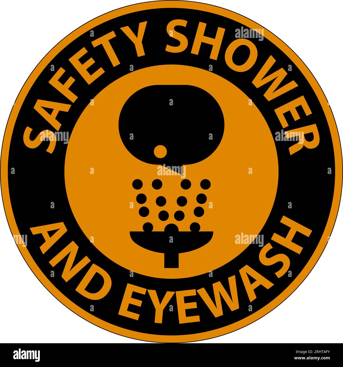 Floor Sign Safety Shower And Eyewash Stock Vector Image & Art Alamy