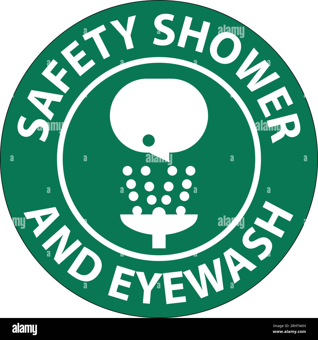 floor-sign-safety-shower-and-eyewash-stock-vector-image-art-alamy