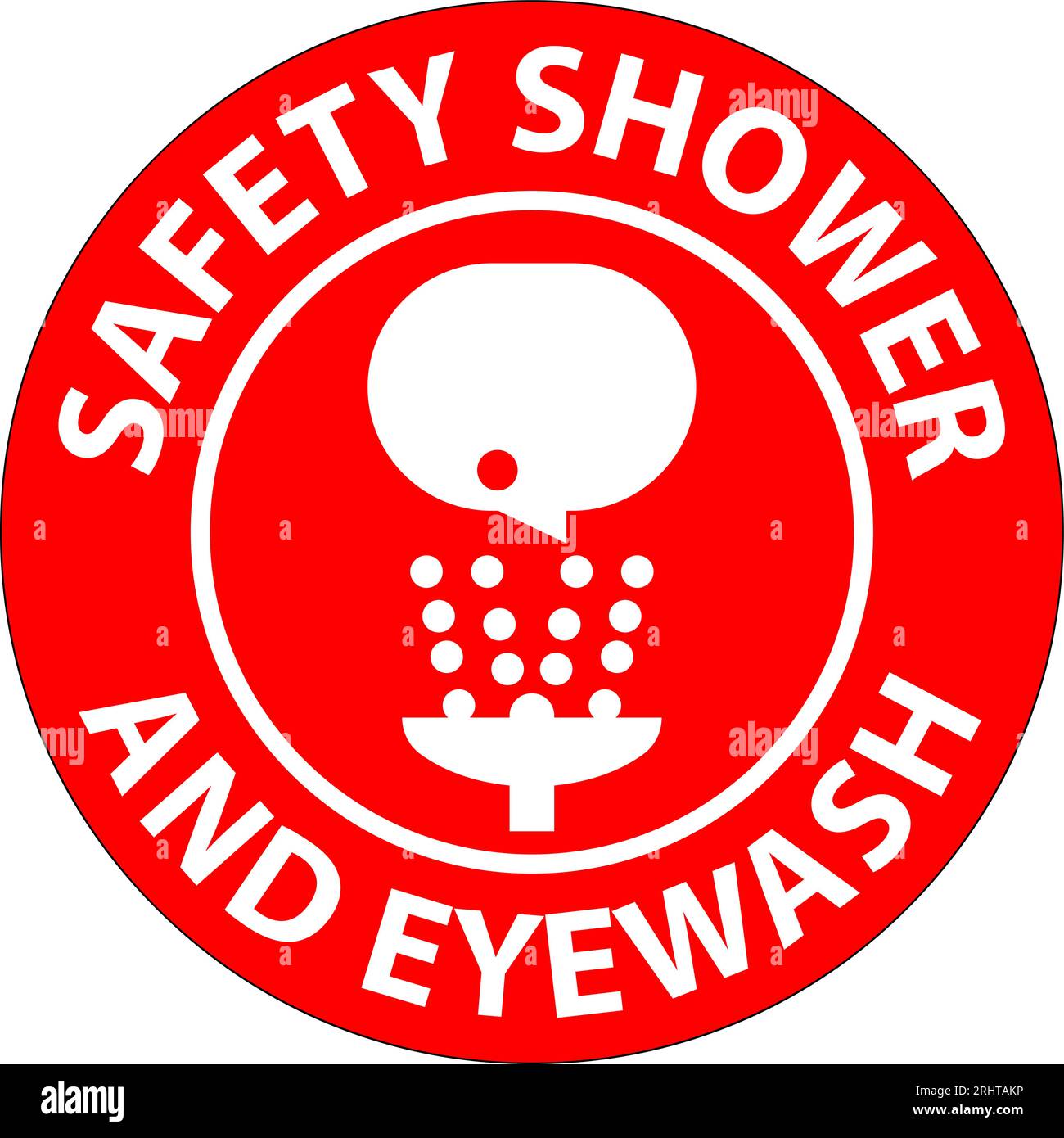 Floor Sign Safety Shower And Eyewash Stock Vector Image & Art Alamy