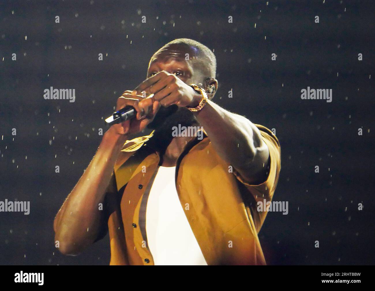 London, UK . 18th Aug, 2023. 18th August 2023  London UK  Stormzy  Performance at All Points East Credit: glamourstock/Alamy Live News Stock Photo