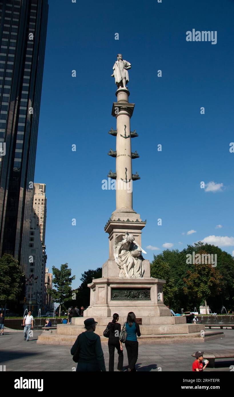 Statue of Christopher Columbus Columbus Square Midtown Manhattan New ...