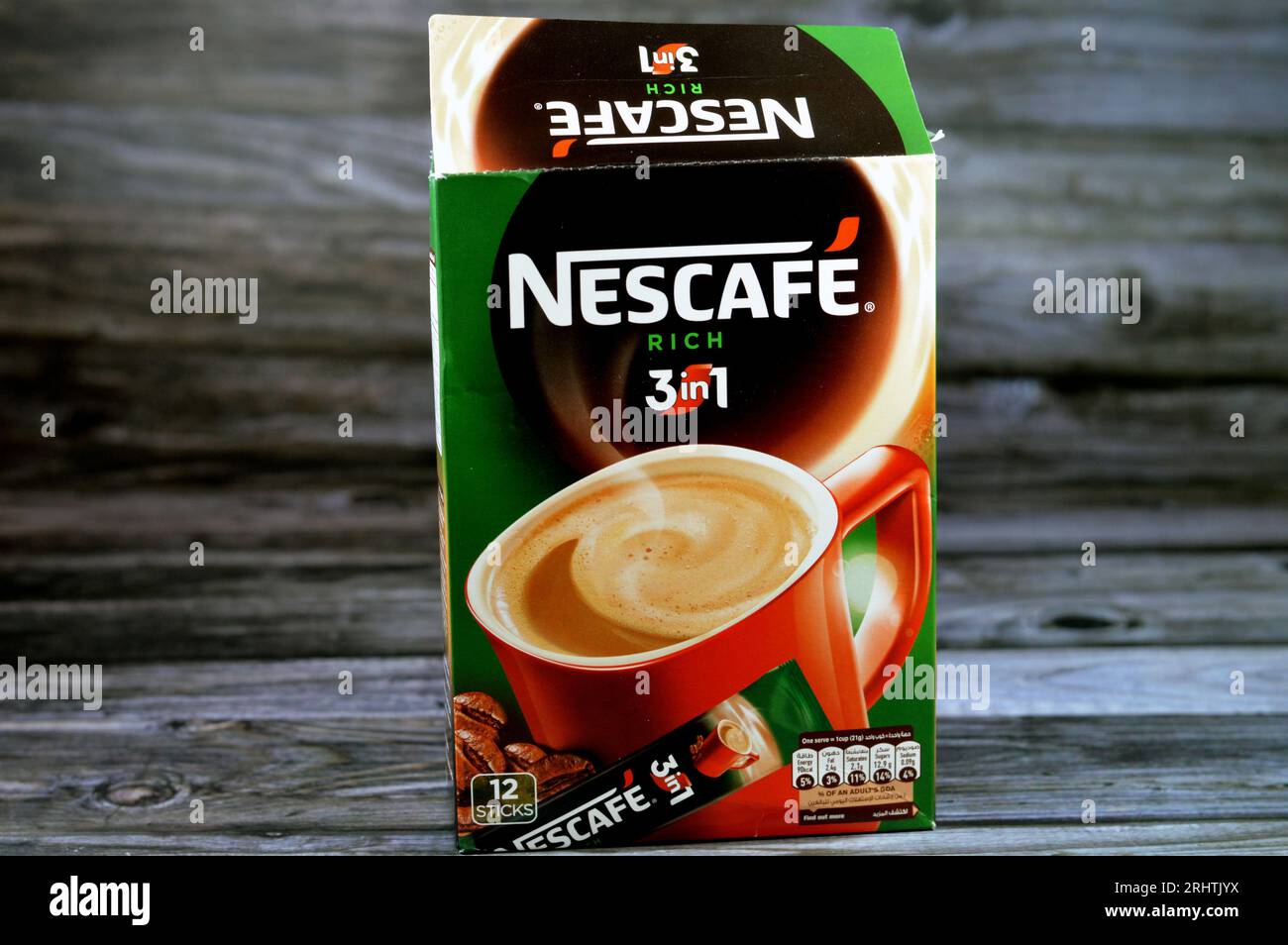 2 Packs Nescafe 3 in 1 Stronger taste than Original Nescafe 3 in 1 Rich  Instant Coffee Lebih Kaw Premix Coffee Serve in Cold or Hot 25 Sticks/25