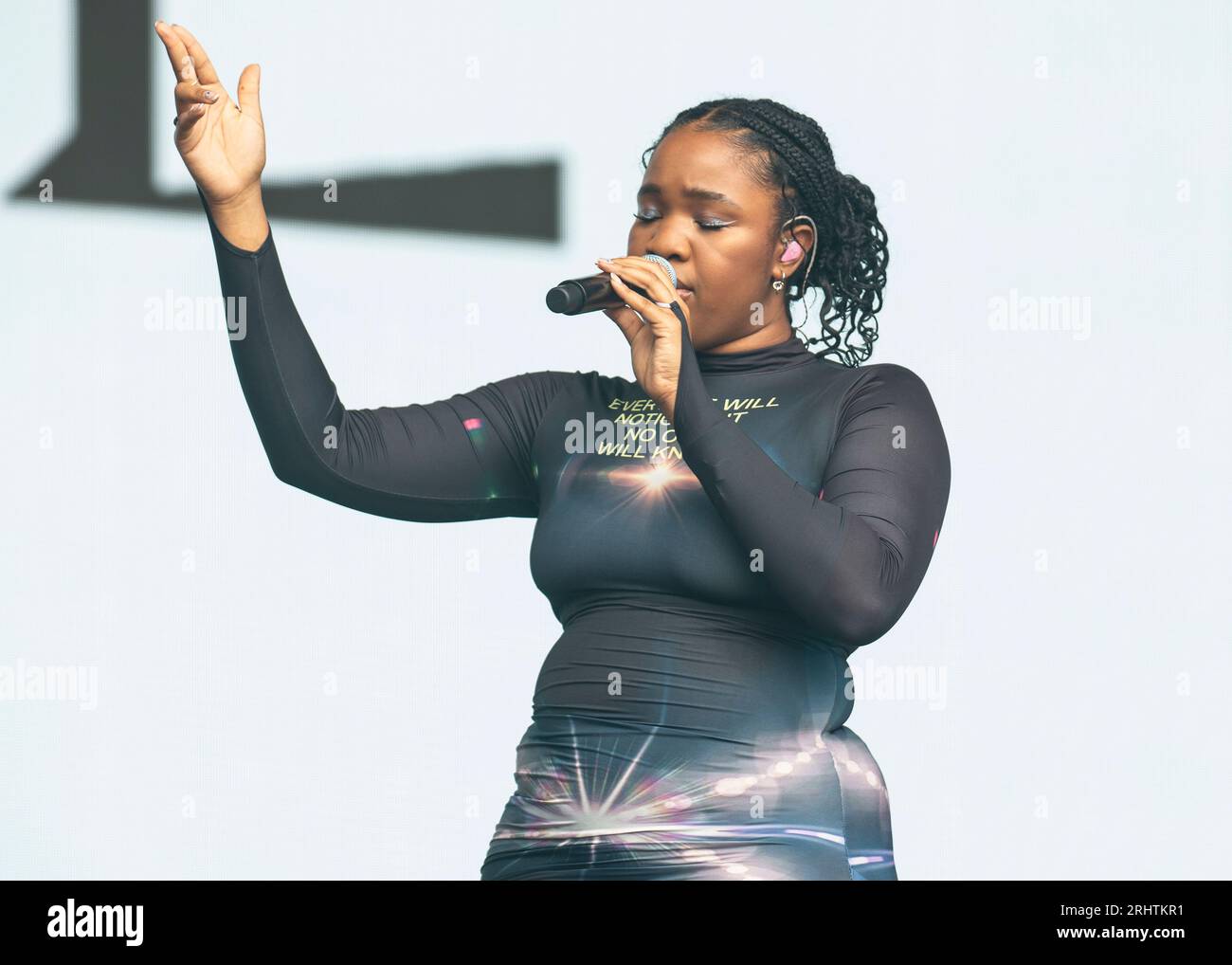 London, UK. 18th Aug, 2023. 18th August 2023  London UK Debbie performance  at All Points East Music Festival Day 1 Credit: glamourstock/Alamy Live News Stock Photo