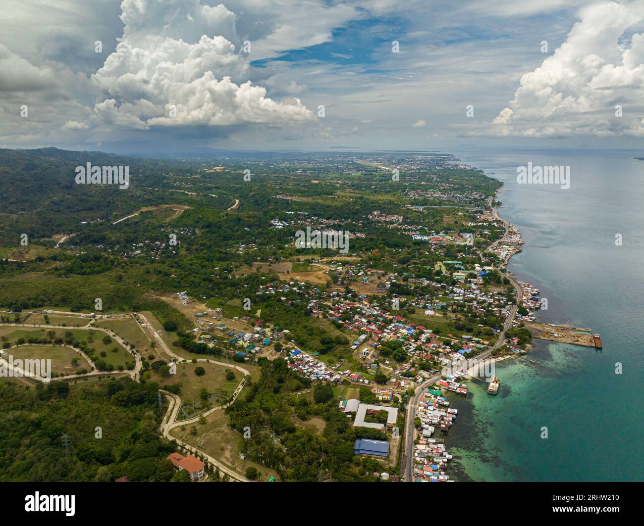 Village in coastline in Zamboanga Peninsula. Mindanao, Philippines