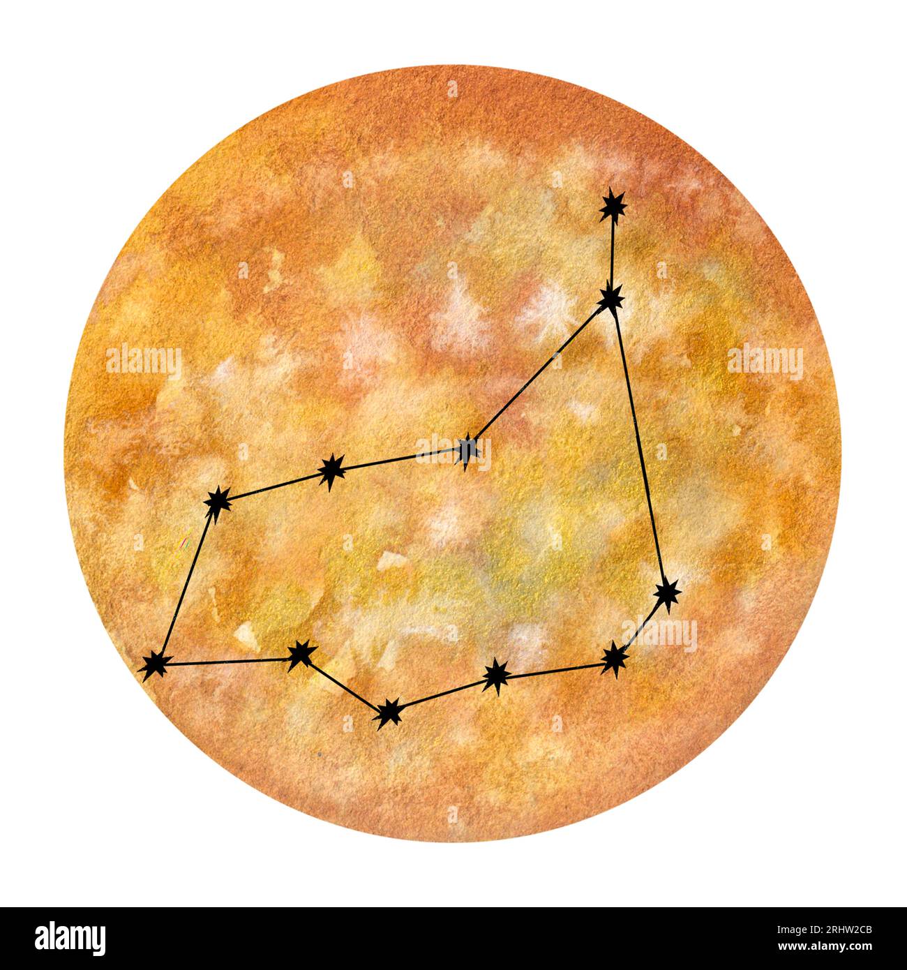 Astrological earth elements zodiac signs. Horoscope icons set: taurus