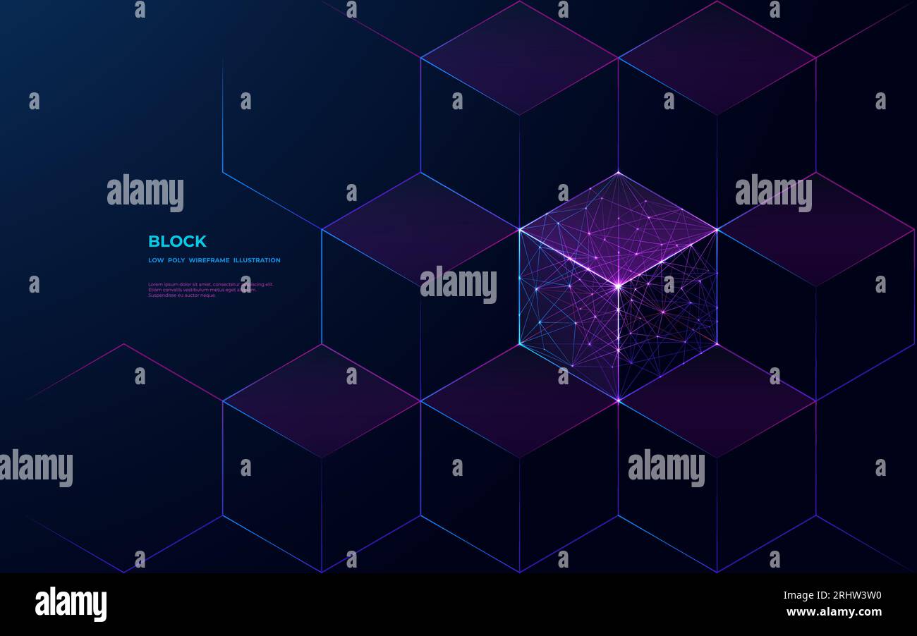 Dark violet hexagonal technology abstract vector background Stock Vector