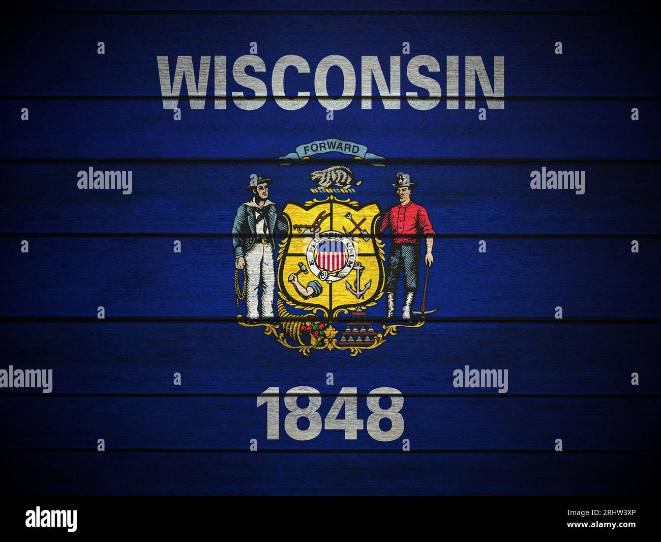 Wisconsin Offical Official flag state wisconsin hi-res stock photography and images - Alamy