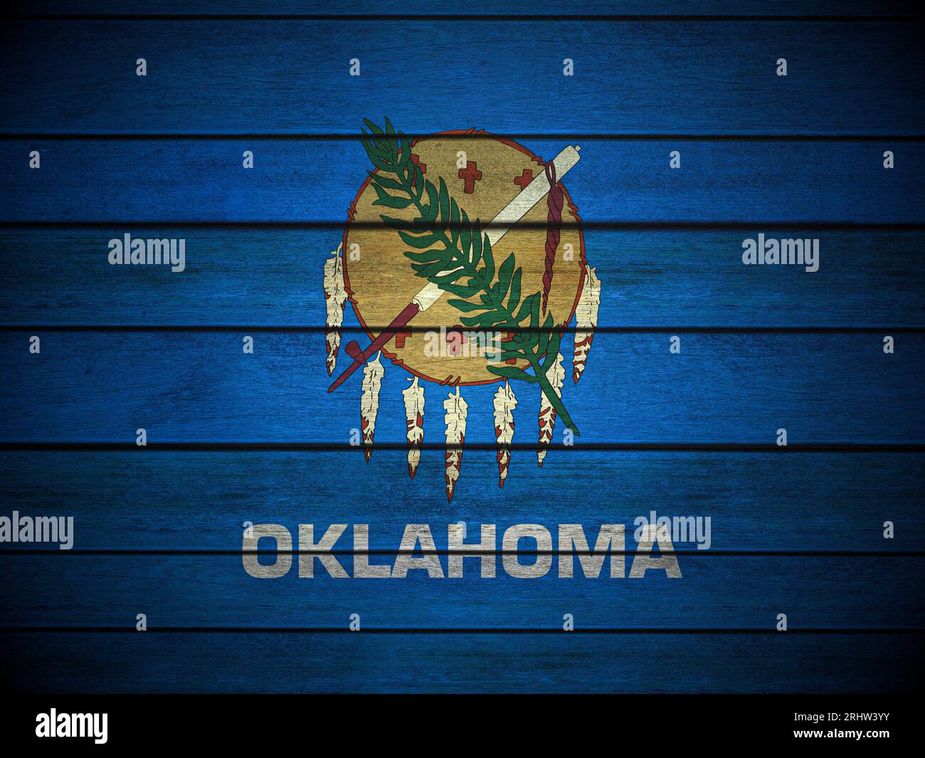 Wooden Oklahoma flag background. 3d illustration Stock Photo - Alamy