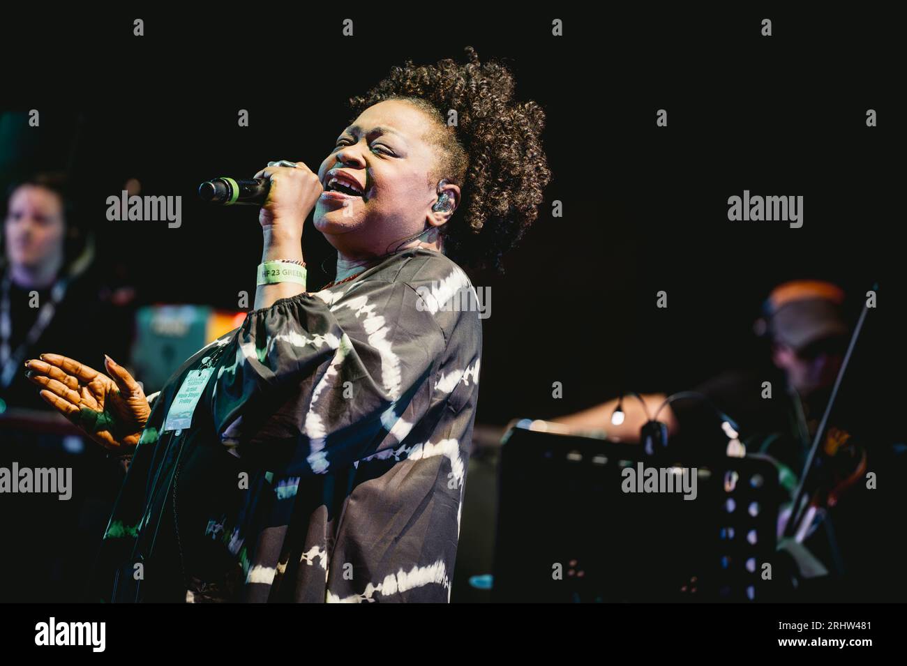 Sedgefield, UK. 18th Aug, 2023. Hacienda Classical, featuring Graeme Park, Manchester Camerata and Peter Hook perform at Hardwick Festival. Credit: Thomas Jackson/Alamy Live News Stock Photo
