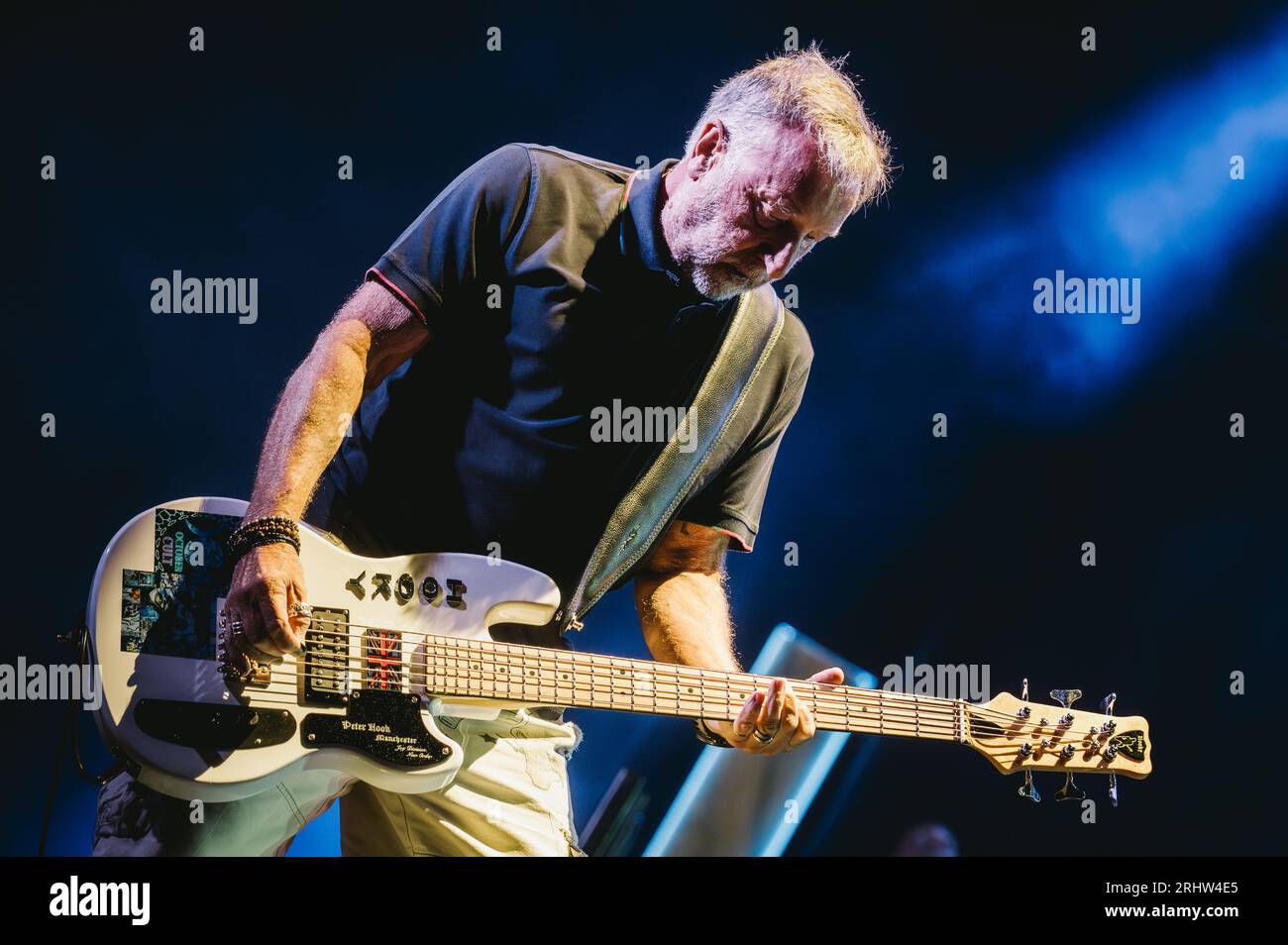 Sedgefield, UK. 18th Aug, 2023. Peter Hook (Joy Division / New Order) performs with Hacienda Classical at Hardwick Festival. Credit: Thomas Jackson/Alamy Live News Stock Photo