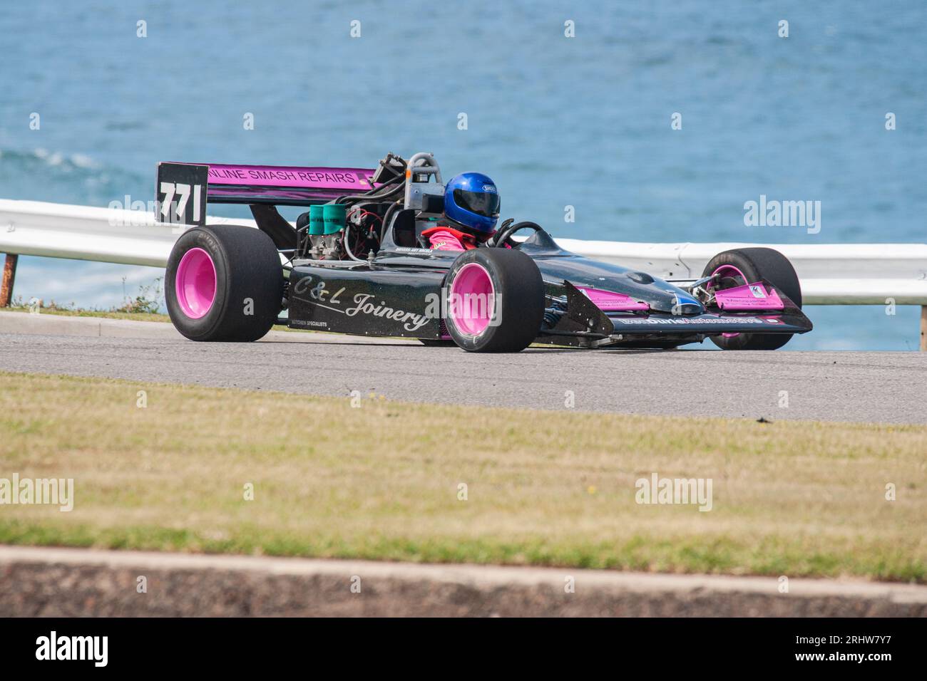 Club level open wheel race car competing in a hillclimb event in Newcastle New South Wales Stock Photo