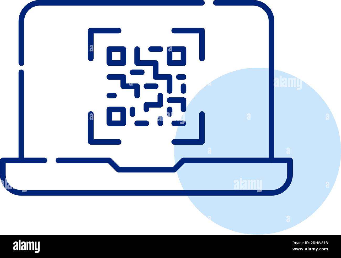 Qr code laptop icon scan hi-res stock photography and images - Alamy