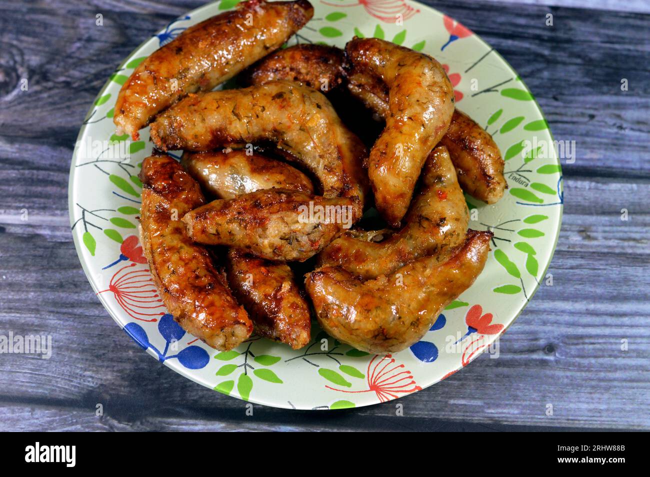 Egyptian classic homemade sausage of deep fried stuffed mumbar which is