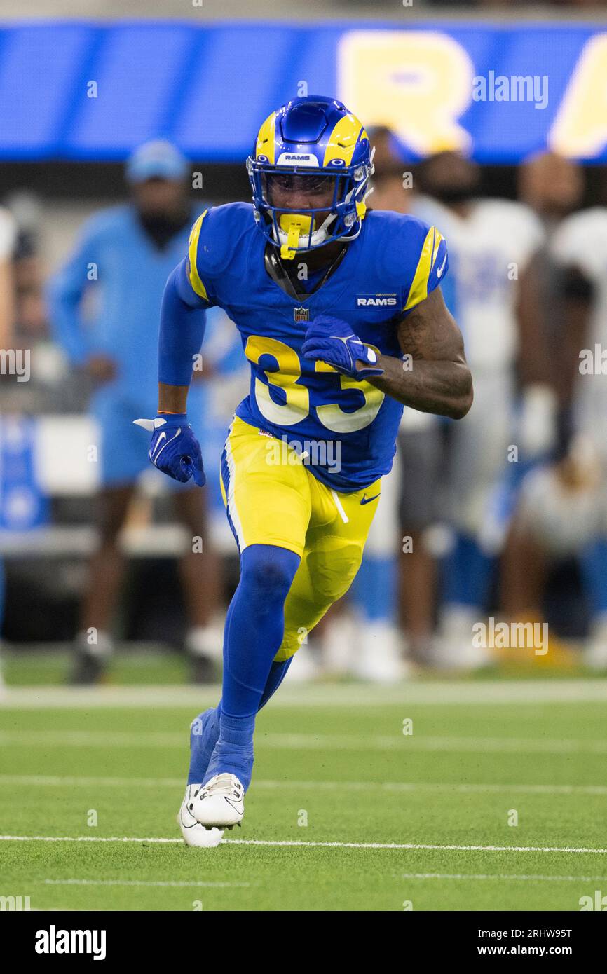 Los Angeles Rams defensive back Rashad Torrence II runs during an NFL ...