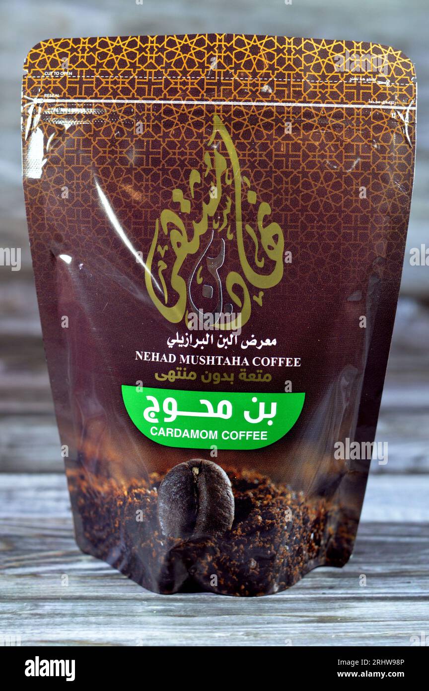 Cairo, Egypt, August 5 2023 Nehad Mushtaha Coffee Brazilian with