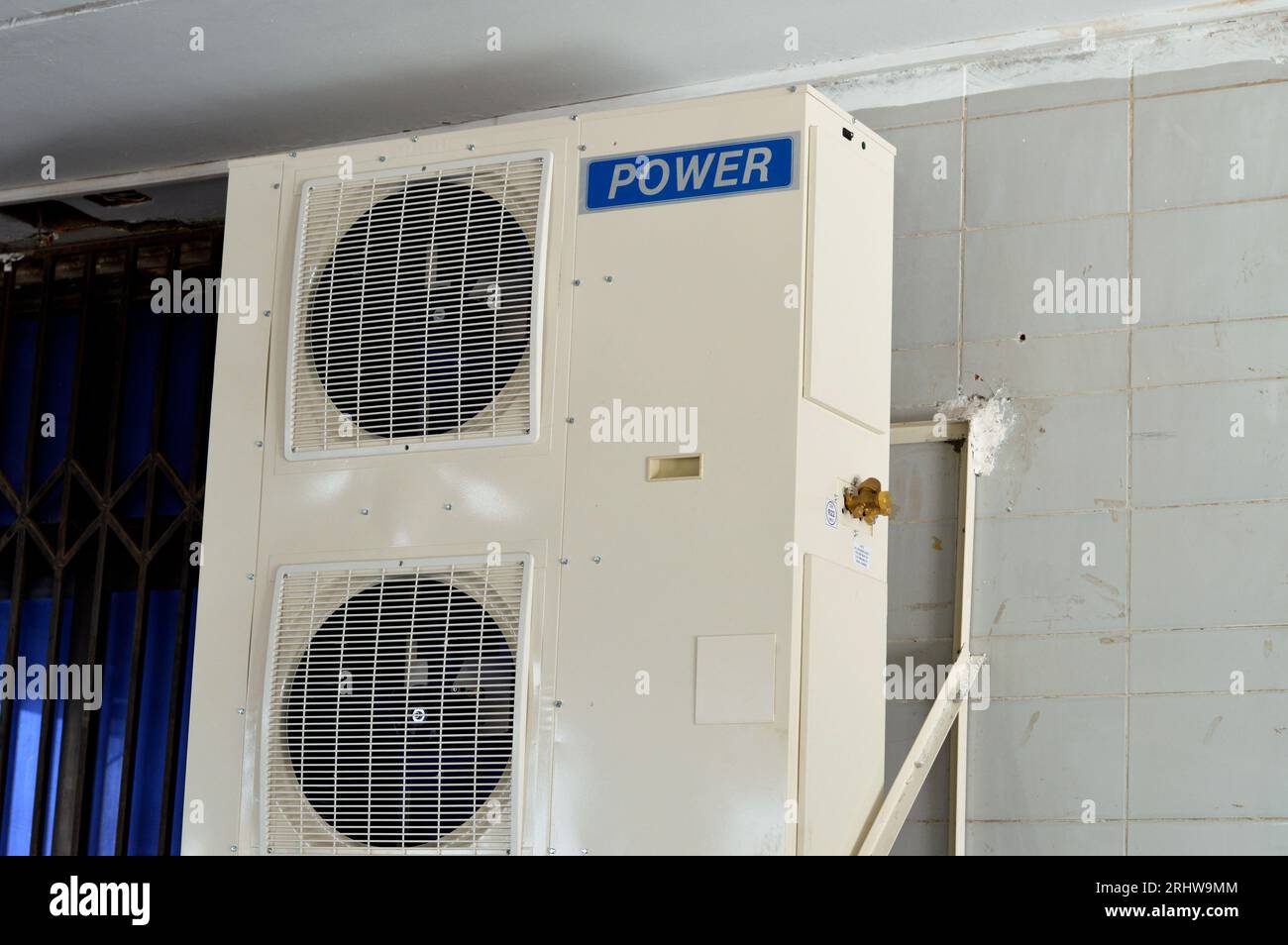 Cairo, Egypt, August 10 2023 Power air conditioner compressor for