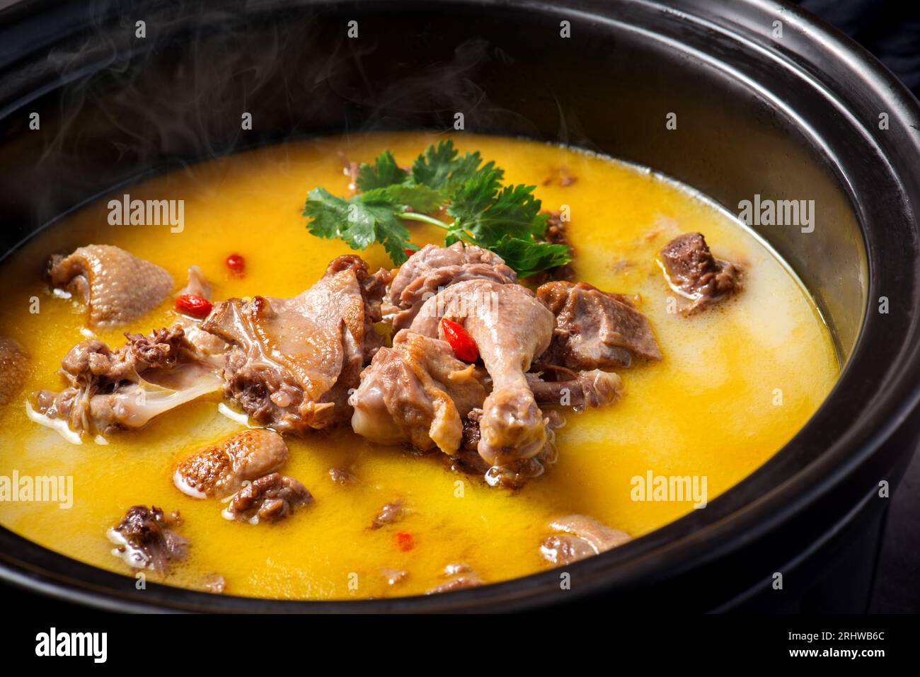 Double Boiled Duck Soup with Chinese Herbs Stock Photo Alamy