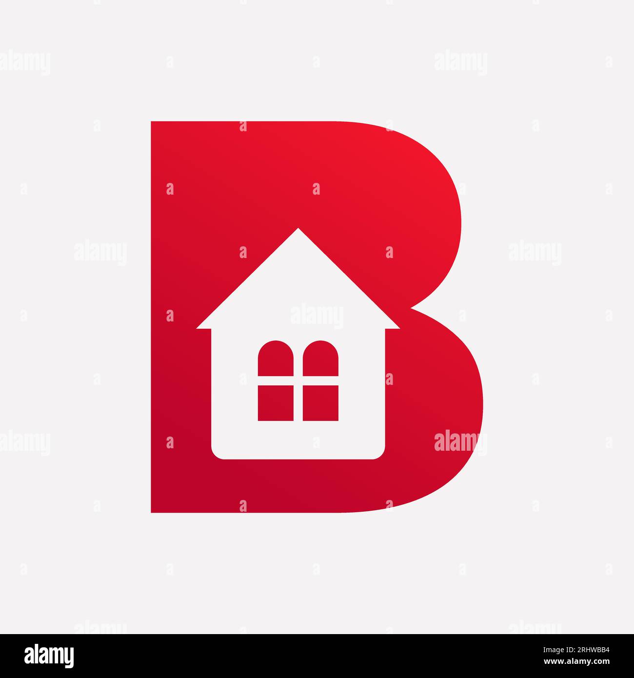 Letter B Home Concept With House Icon For Real Estate Symbol Stock ...