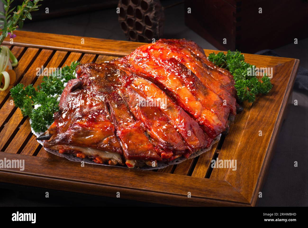 Chinese food,Barbecue rack of lamb meat chops，xinjiang，Shashlik. Kebab