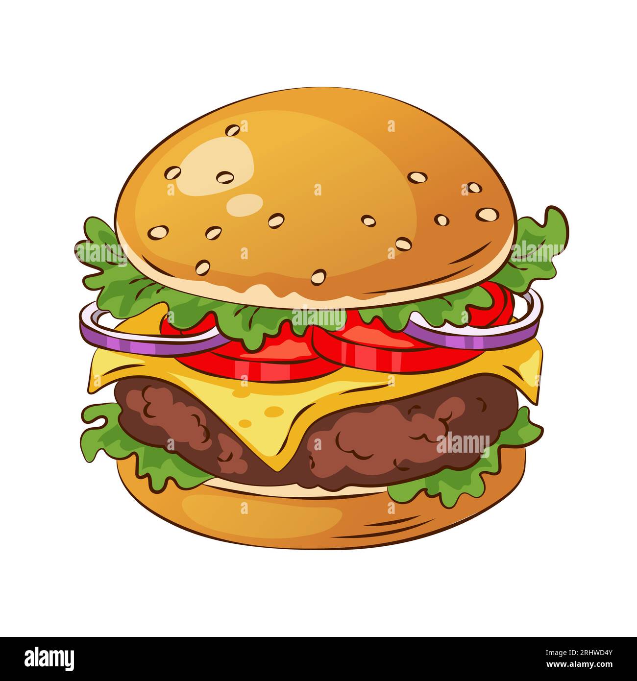 Hand drawn burger, fast food vector illustration Stock Vector Image \u0026 Art -  Alamy, image size:1300x1390