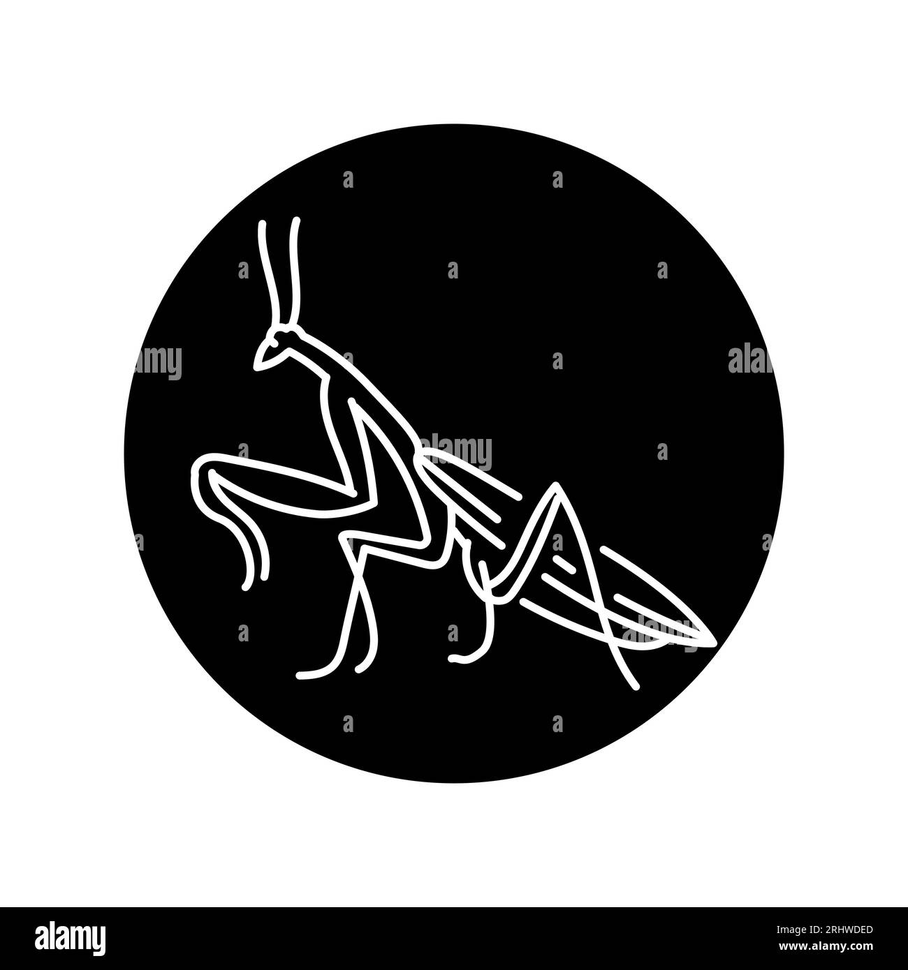 Mantis black line icon. Pictogram for web page, mobile app, promo Stock ...