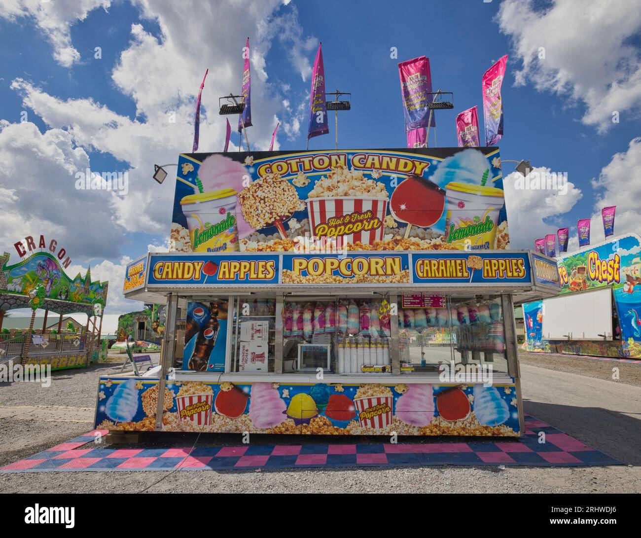 Cotton Candy stand at state fair in Virginia Stock Photo Alamy