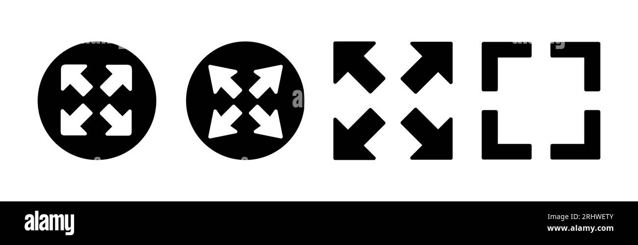 Fullscreen icon vector. expand fullscreen icon Stock Vector Image & Art ...