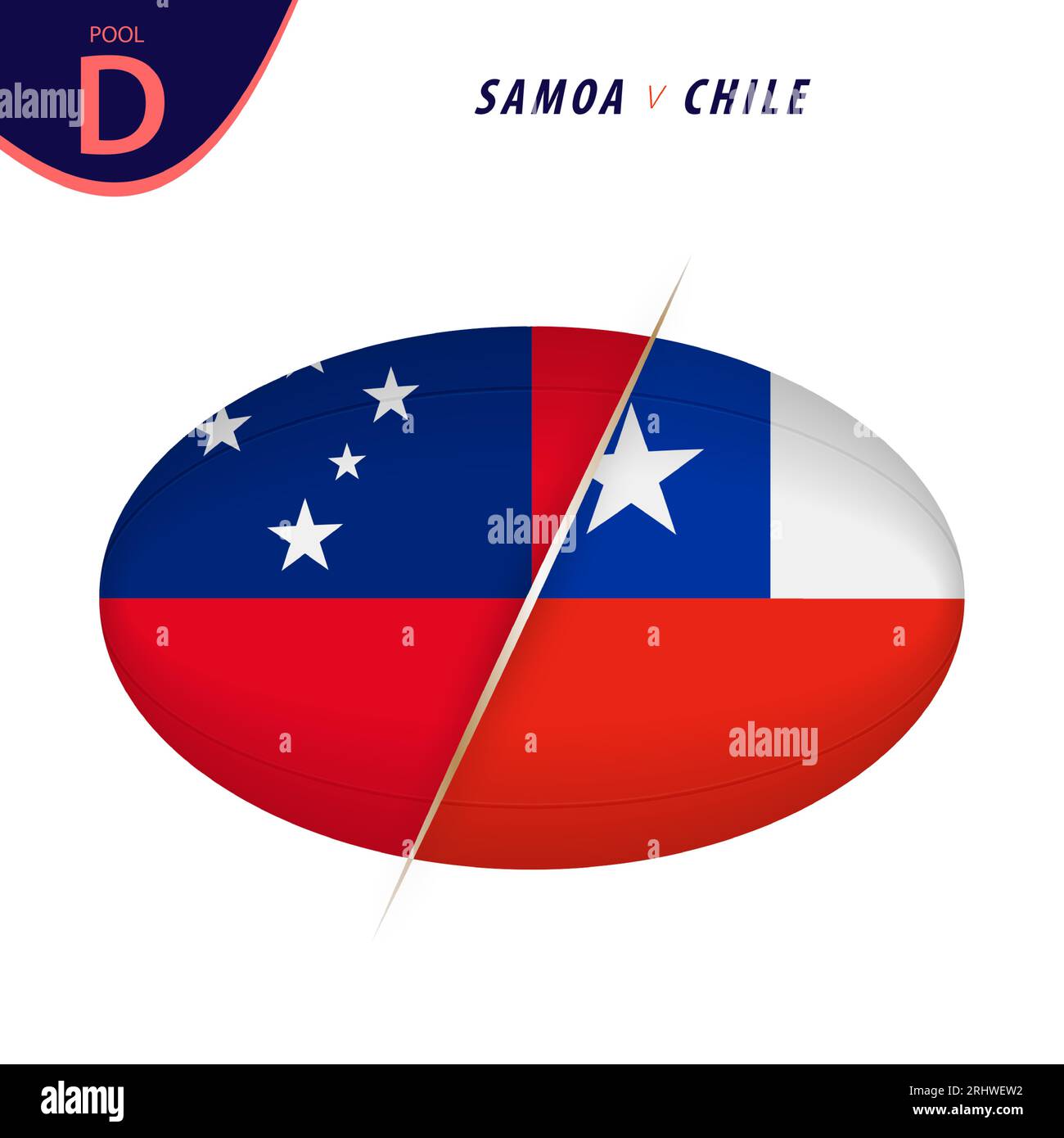 Rugby competition Samoa v Chile. Rugby versus icon. Vector illustration ...
