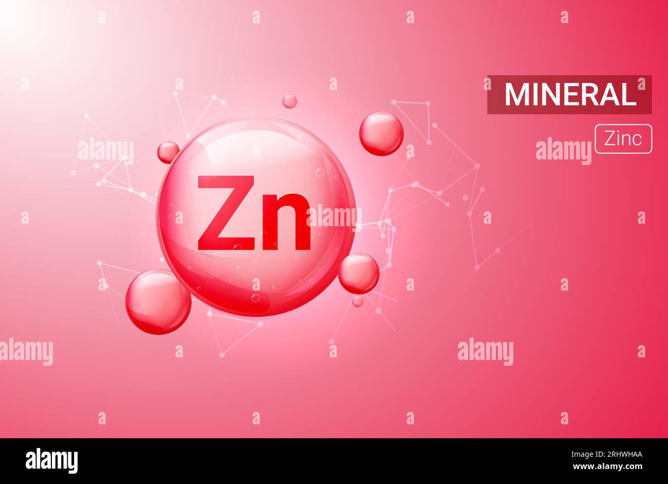 Zinc vitamin vector mineral capsule element illustration. Zn supplement chemical complex pill