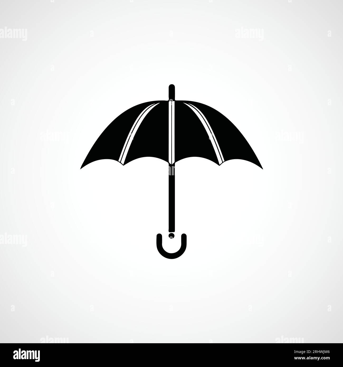Black umbrella logo design icon Stock Vector