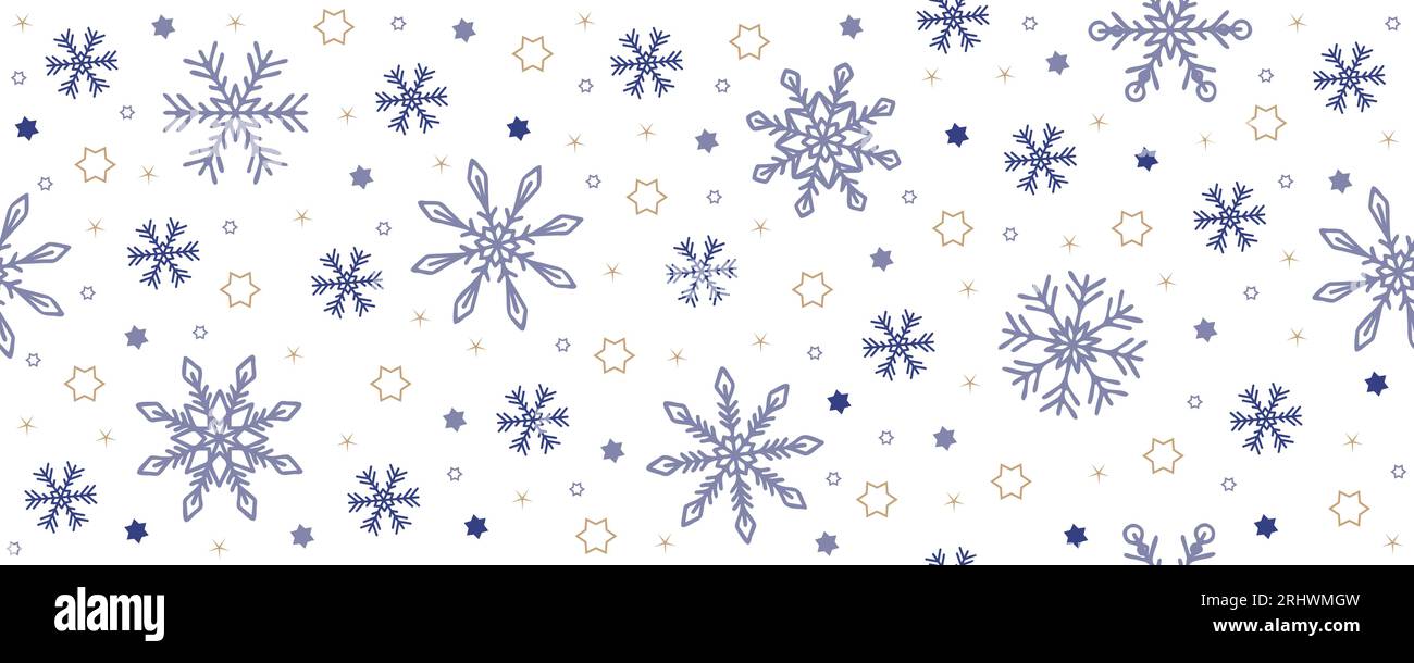 christmas seamless snowflake background on white Stock Vector Image ...