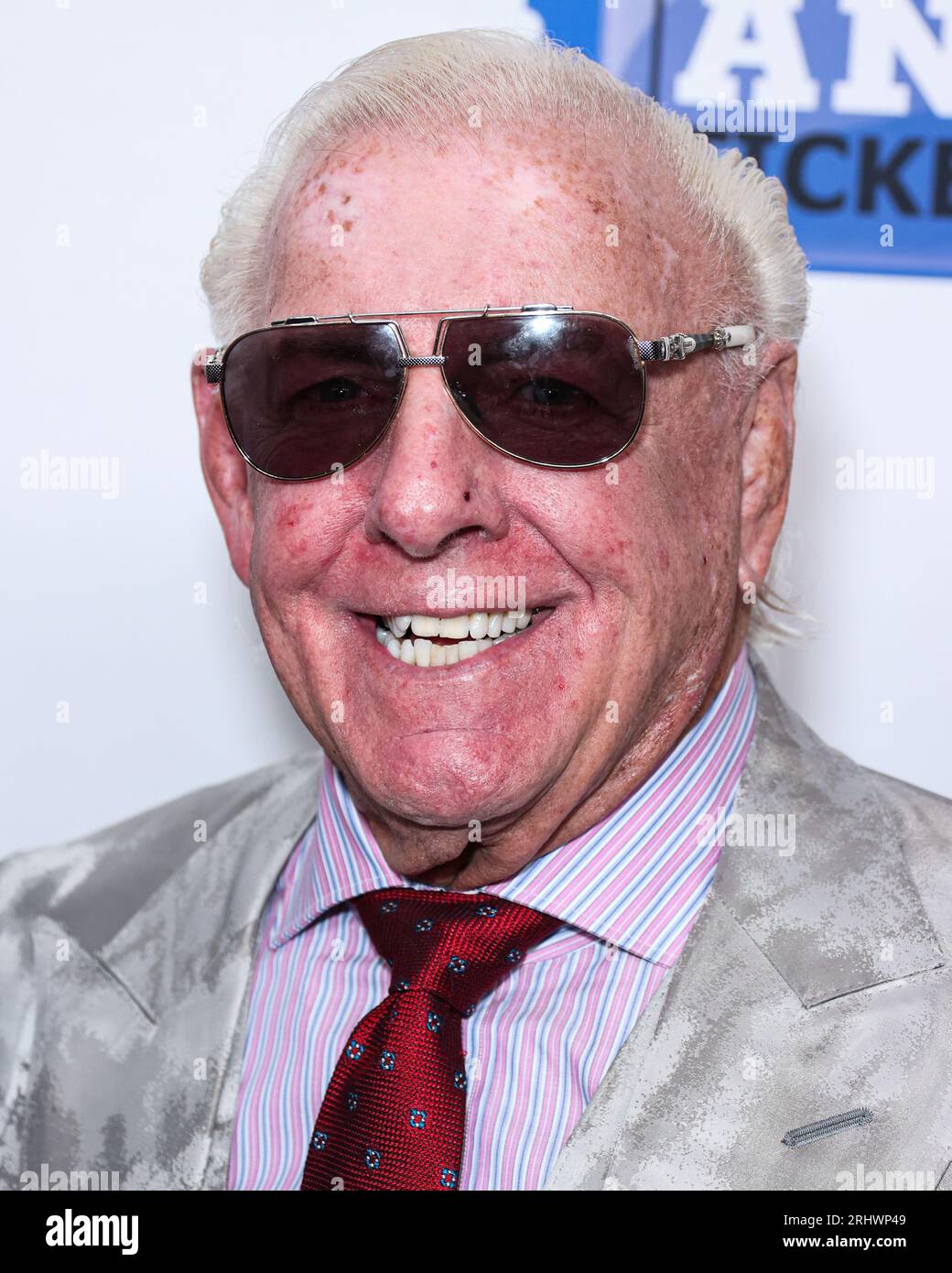 Beverly Hills, United States. 18th Aug, 2023. BEVERLY HILLS, LOS ANGELES, CALIFORNIA, USA - AUGUST 18: American professional wrestler Ric Flair arrives at the 23rd Annual Harold And Carole Pump Foundation Gala held at The Beverly Hilton Hotel on August 18, 2023 in Beverly Hills, Los Angeles, California, United States. (Photo by Xavier Collin/Image Press Agency) Credit: Image Press Agency/Alamy Live News Stock Photo