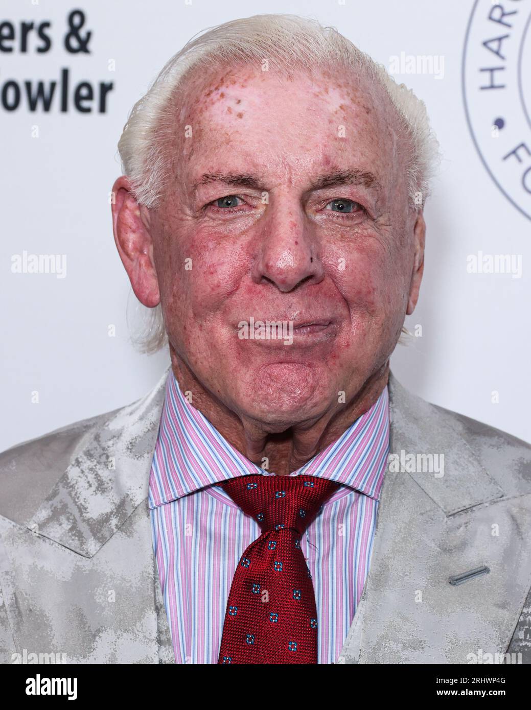Beverly Hills, United States. 18th Aug, 2023. BEVERLY HILLS, LOS ANGELES, CALIFORNIA, USA - AUGUST 18: American professional wrestler Ric Flair arrives at the 23rd Annual Harold And Carole Pump Foundation Gala held at The Beverly Hilton Hotel on August 18, 2023 in Beverly Hills, Los Angeles, California, United States. (Photo by Xavier Collin/Image Press Agency) Credit: Image Press Agency/Alamy Live News Stock Photo