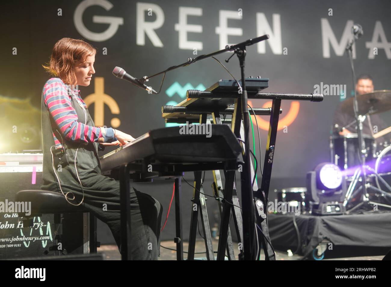 Glanusk Park, UK. Friday, 18 August, 2023. Salami Rose Joe Lewis performing at the 2023 Green Man Festival in Glanusk Park, Brecon Beacons, Wales. Photo date: Friday, August 18, 2023. Photo credit should read: Richard Gray/Alamy Live News Stock Photo