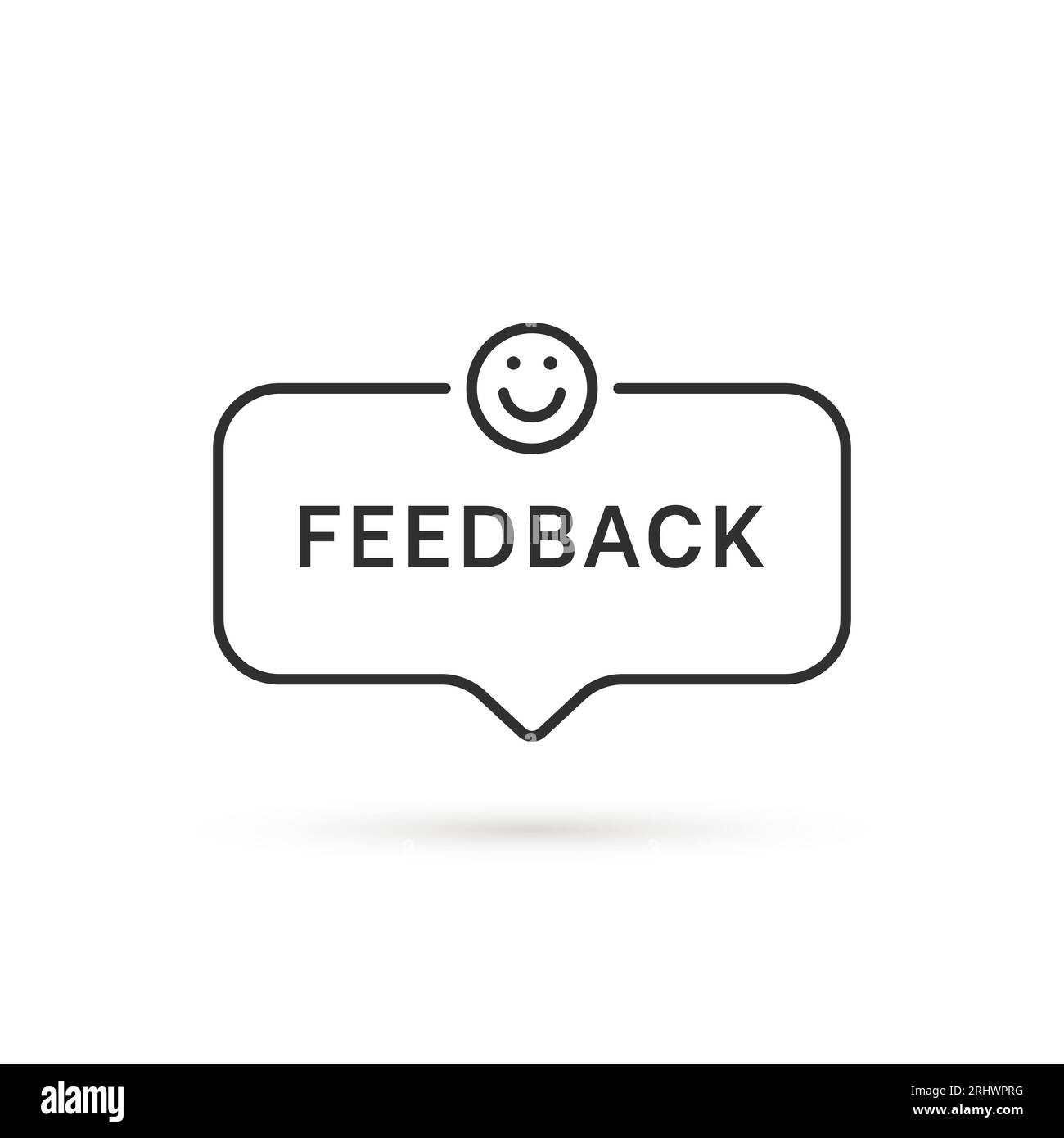 feedback like smile with linear bubble Stock Vector
