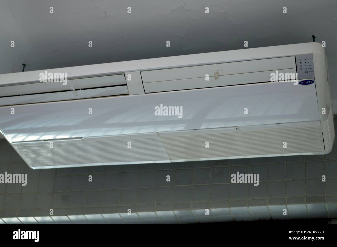 Cairo, Egypt, August 9 2023 Power air conditioner fan for cooling and