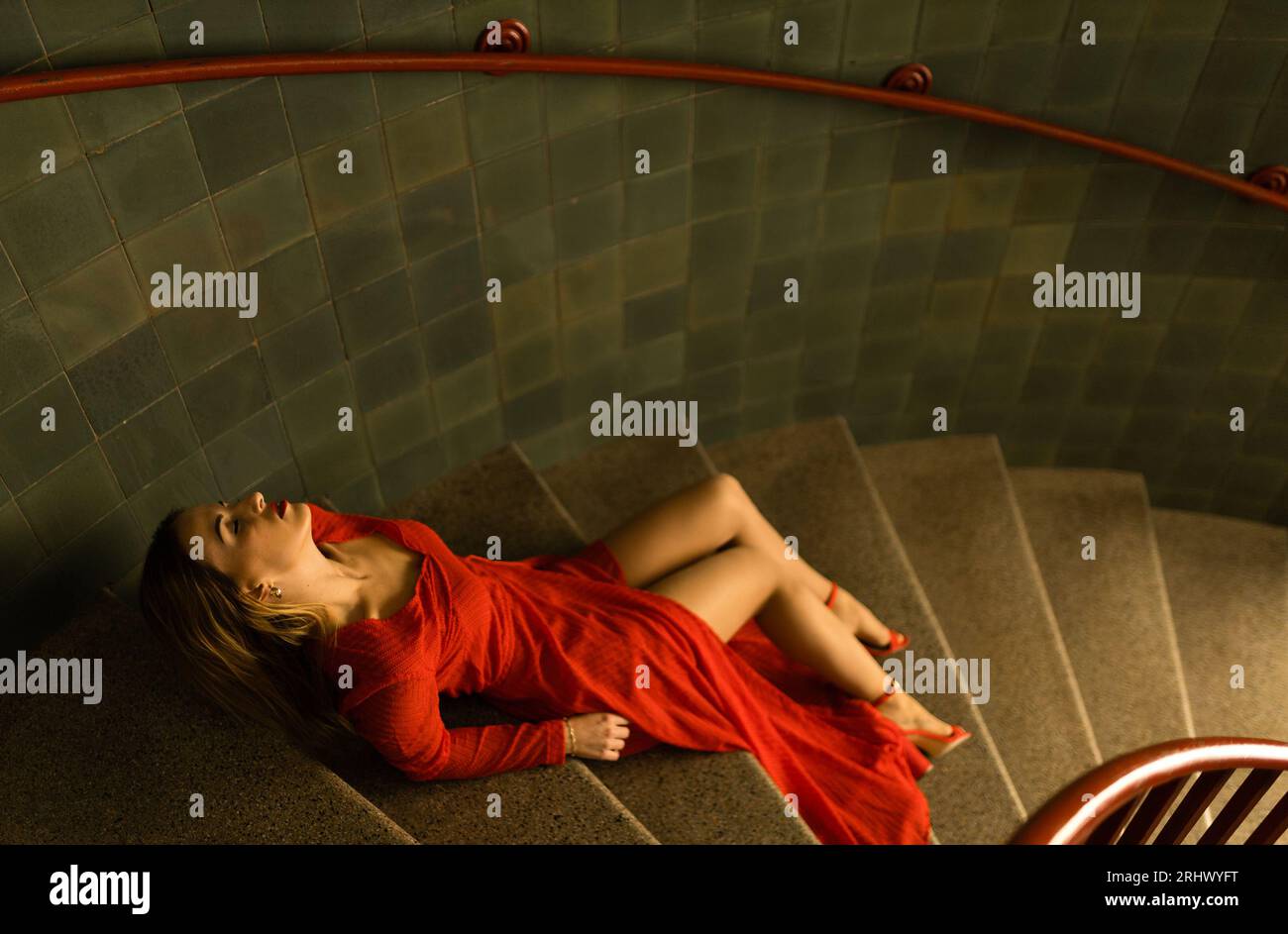 Red dress lies hi-res stock photography and images - Alamy