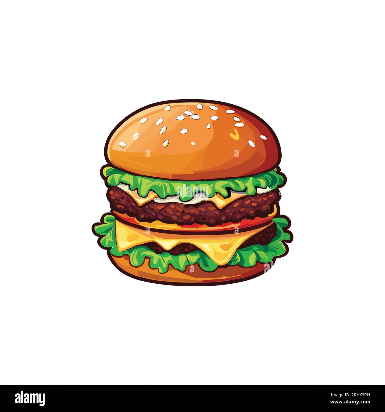 Clipart vector illustration of a burger Stock Vector Image & Art - Alamy