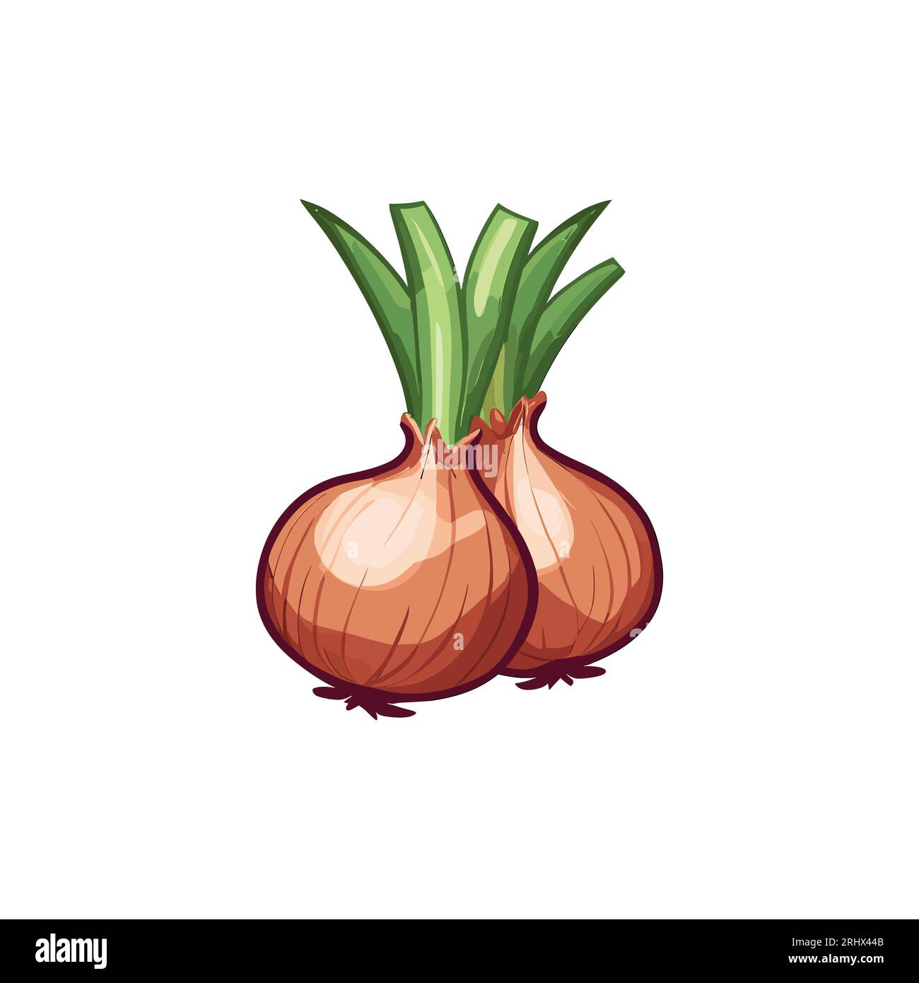 Clipart vector illustration of onions Stock Vector